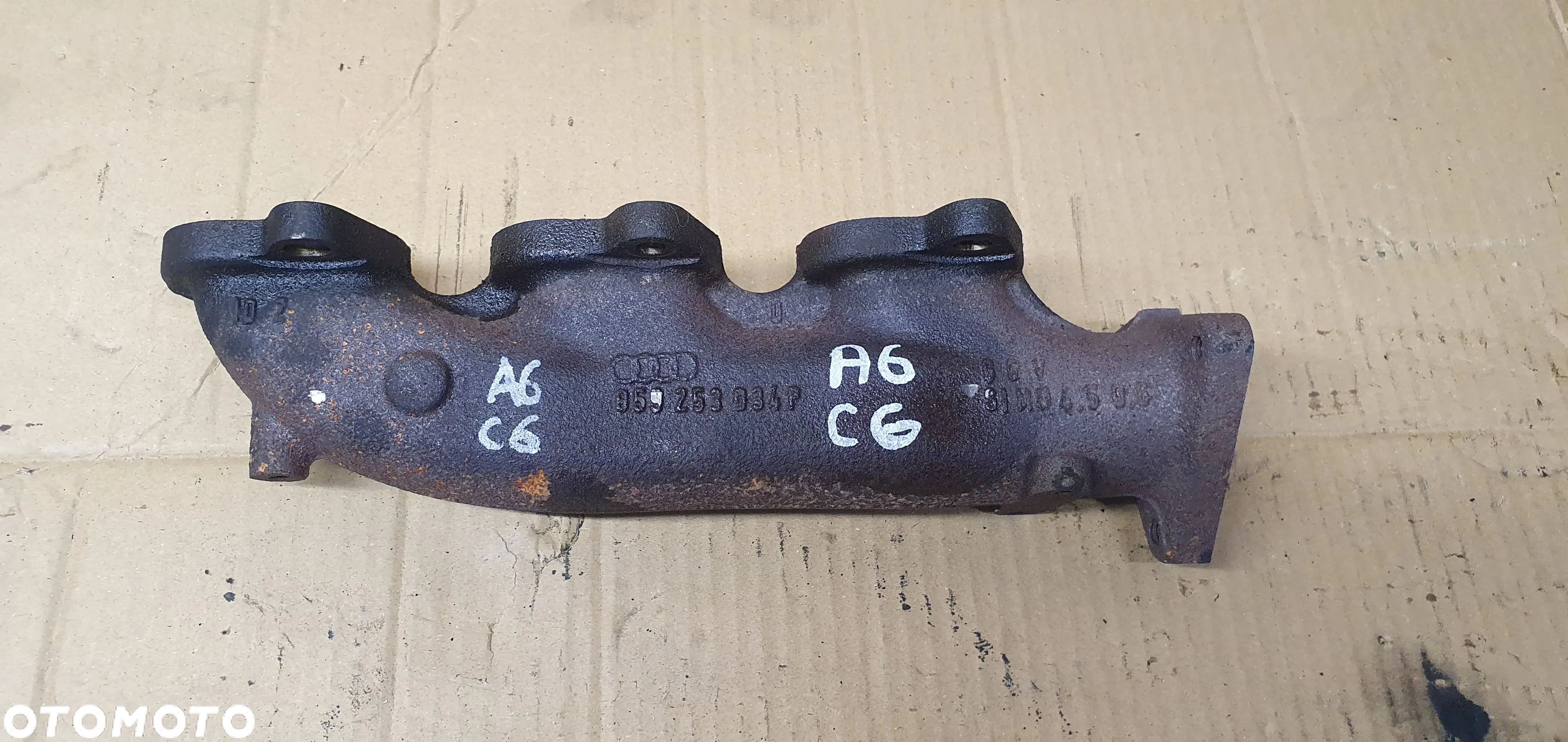 Kolektor wydechowy prawy Audi A6 C6 2.7 TDI 059253034P - 1