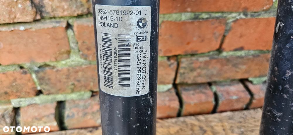 BMW X5 E70 Amortyzator tył tylny prawy lewy 6781922 6781921 Sprężyna tył Sprężyny tylne Amortyzator przód prawy lewy Amor przedni prawy przedni lewy 6781918 - 4