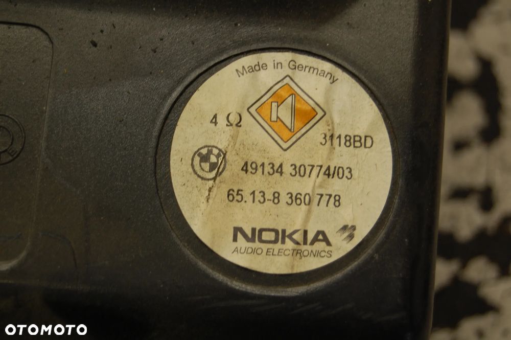 GŁOŚNIK DRZWI NOKIA PRAWY TYŁ TYLNY BMW 5 E39 SEDAN 65138360778 - 3