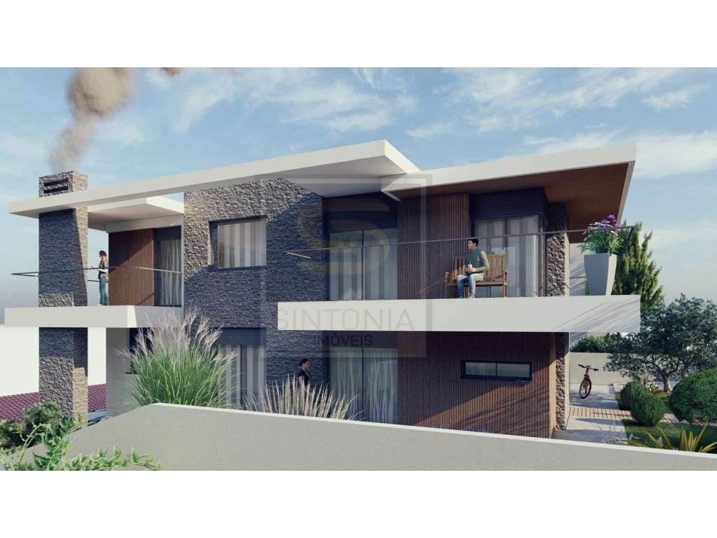 Terreno com Projeto Aprovado - Moradia Contemporânea Isolada com Vi... - Grande imagem: 5/13