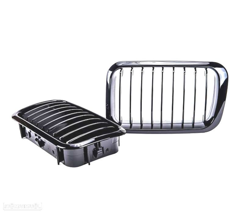 GRELHAS FRONTAIS BMW E36 91-96 COR PRETO BRILHANTE - 2