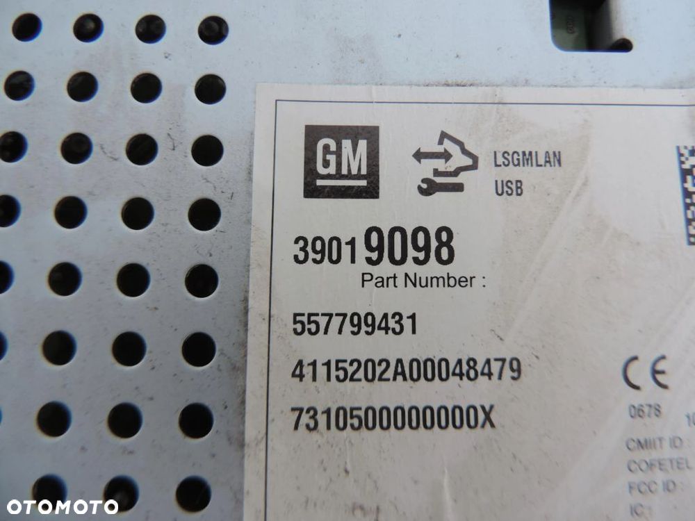 OPEL ZAFIRA C RADIO CD 400 PLUS 39019098 13474072 - 9