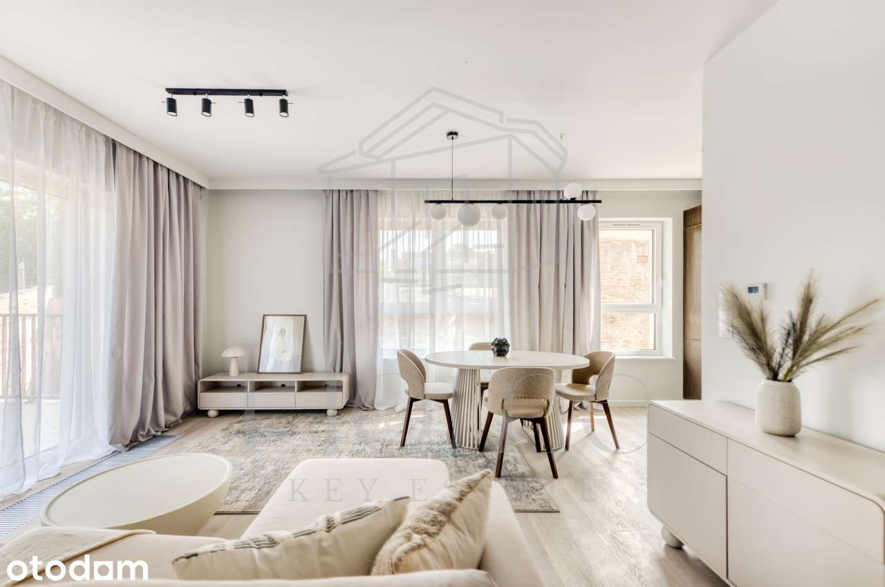 Elegancki apartament z garderobą i tarasem w centrum Łodzi