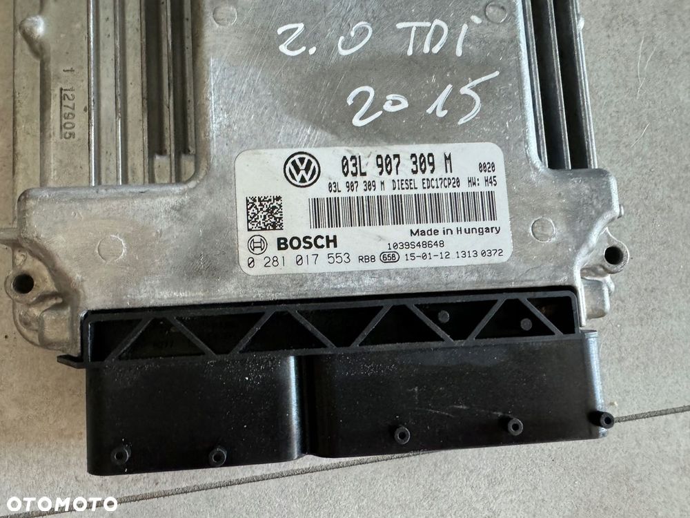 VW T5 T6 2,0 TDI zestaw startowy komputer 03L907309M 0281017553 - 2