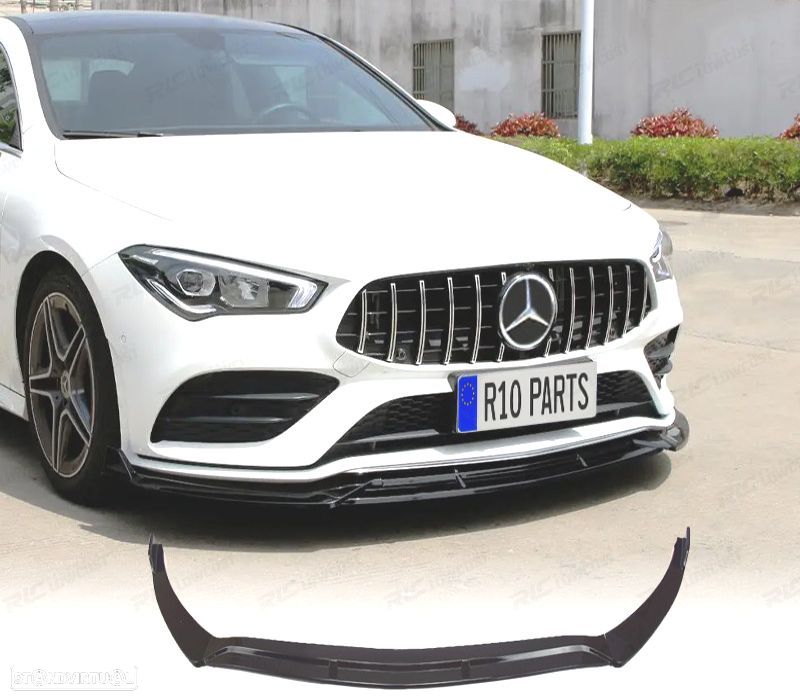 SPOILER LIP FRONTAL MERCEDES CLA W118 19- PRETO BRILHANTE - 1