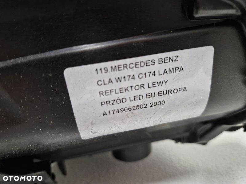 mercedes cla w174 c174 lampa lewy przód lewa przednia reflektor led a1749062502 - 9