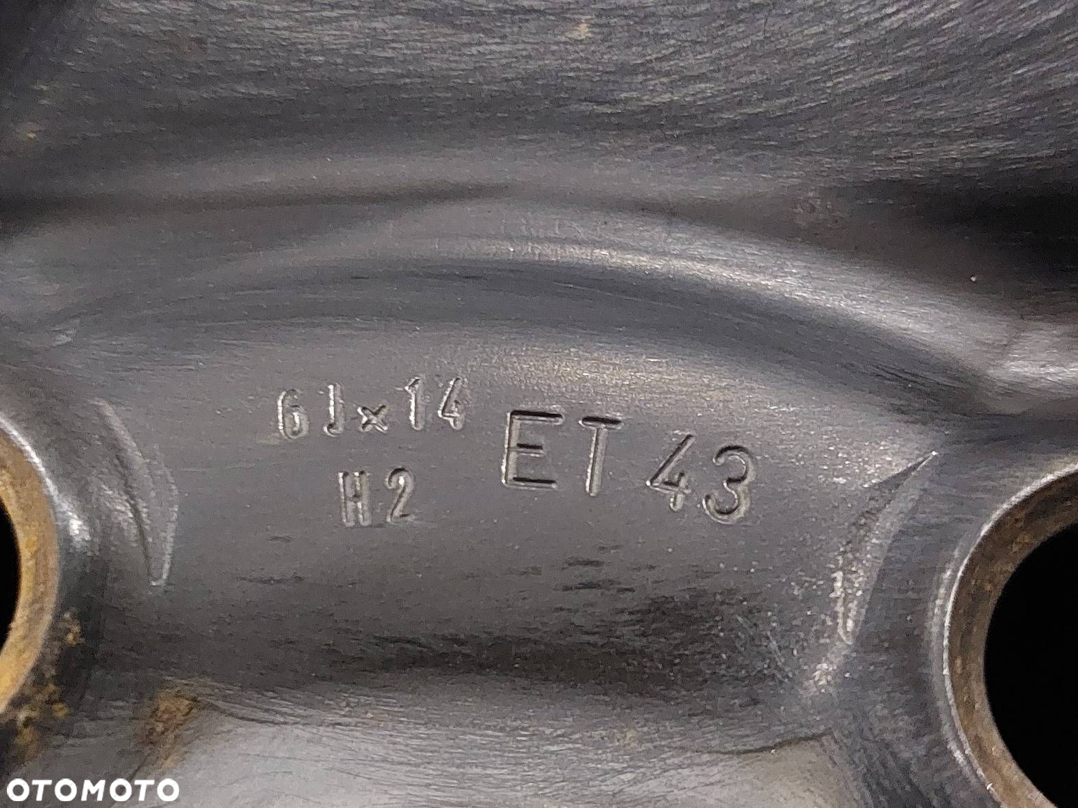 FELGA STALOWA 1 SZT 5x100 6Jx14 ET43 FI57,1 SEAT VW SKODA 6Q0601027F - 3