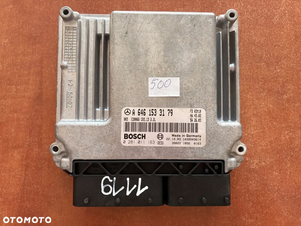 KOMPUTER SILNIKA MERCEDES C KLASA W203 2.2 CDI A6461533179 0281011163 - 1