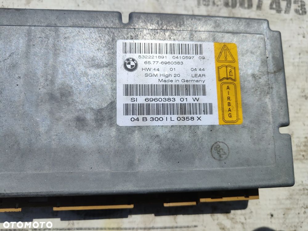 BMW E60 E61 Moduł sensor poduszek powietrznych airbag 6960383 - 2