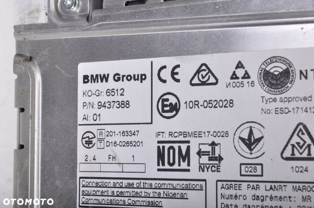 BMW F21 RADIO NAWIGACJA 9437388 - 4