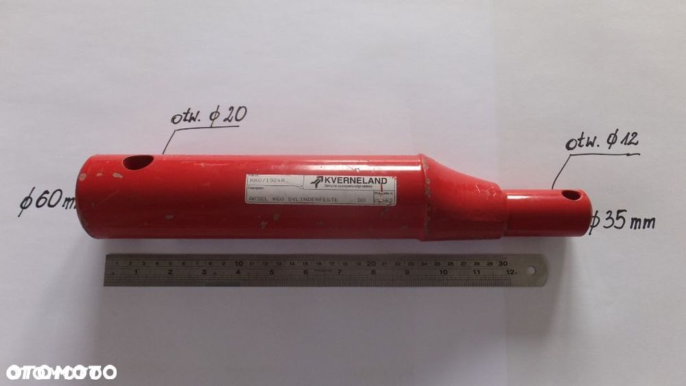 Wałek oś siłownika obrotu pługa Kverneland z głowicą 160 i 110 modele EG, ED, LS, LB, LD, VD - 5