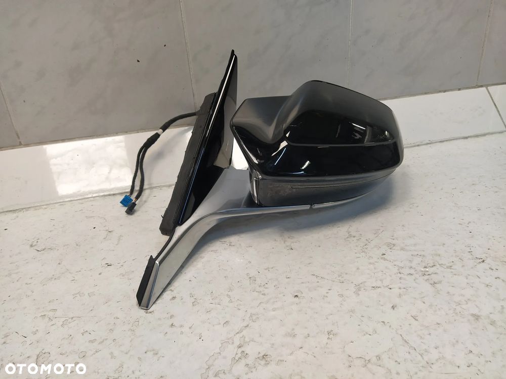 BMW 7 G70 M-POWER LUSTERKO ZEWNĘTRZNE LEWE ASFERYCZNE ASYSTENT KAMERA 9+6+1 PIN KOMPLETNE UK ORYGINAŁ - 2