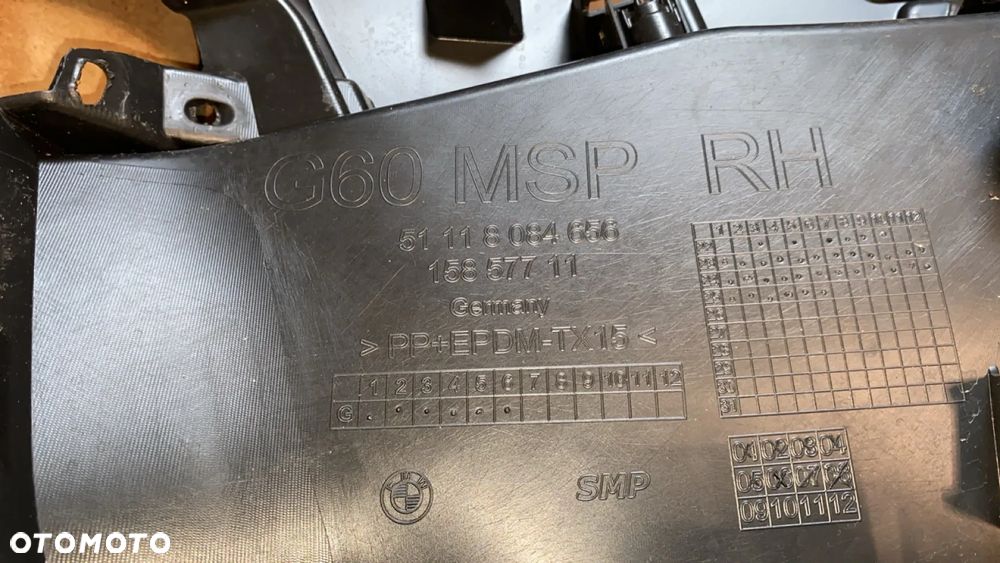 ŚLIZG UCHWYT ZDERZAKA PRAWY PRZÓD BMW 5 G60 G61 M-PAKIET 8084656 - 6