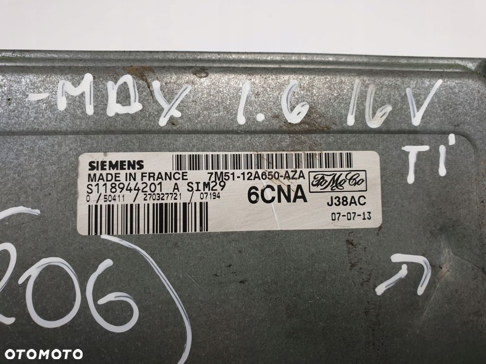 Ford C-Max 1.6 16V Ti KOMPUTER SILNIKA sterownik - 2