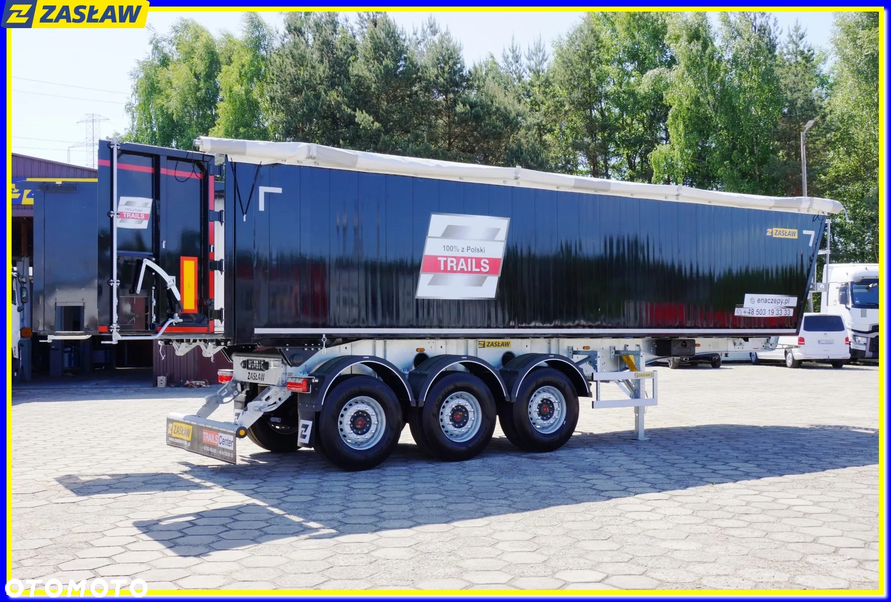 Zaslaw 43 m³ / 5.890 kg naczepa wywrotka alum. kl-drzwi NAJLŻEJSZA ! - 4