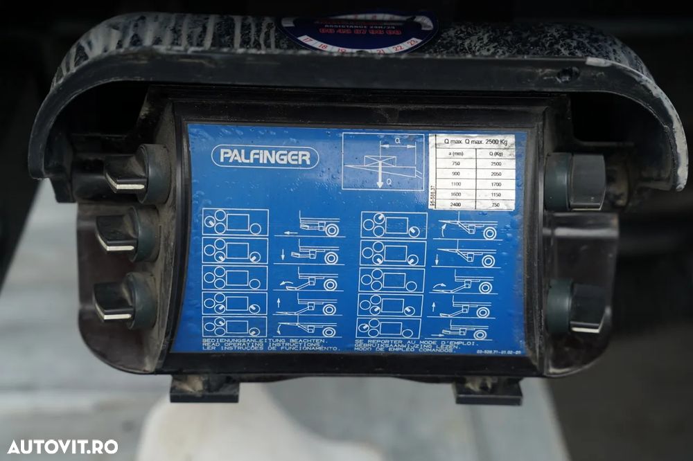 LeciTrailer CONTAINER / ELEVATOR PALFINGER 2.500 KG / AXĂ RIDICATĂ / SAF / PODEA REZISTENTĂ / OBLOANĂ RULOU - 14