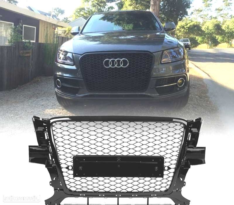 GRELHA FRONTAL AUDI Q5 8R 08-12 LOOK RS PRETO - 1