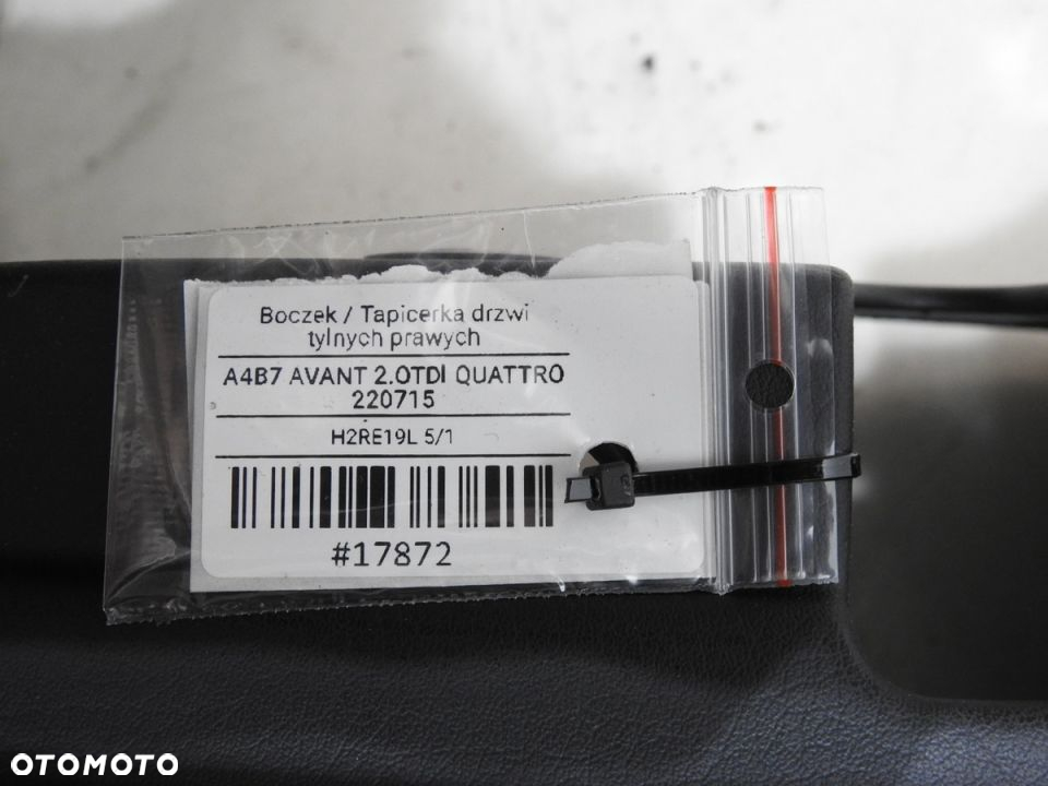 TAPICERKA DRZWI PRAWY TYŁ AUDI A4 B7 AVANT - 8