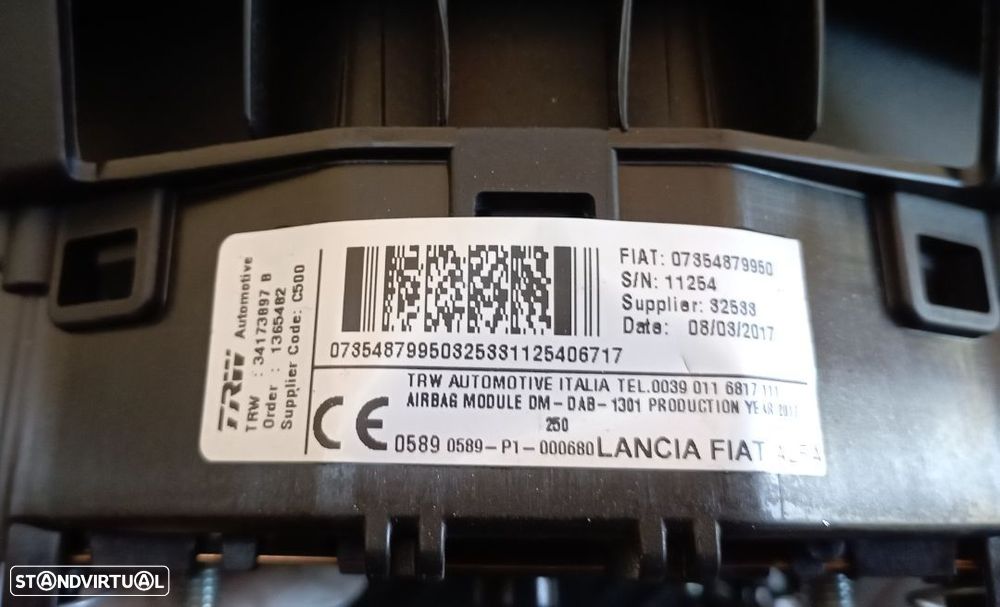 Airbag Volante Fiat Ducato 2017 Ref. 07354879950 / 34173897B - 3