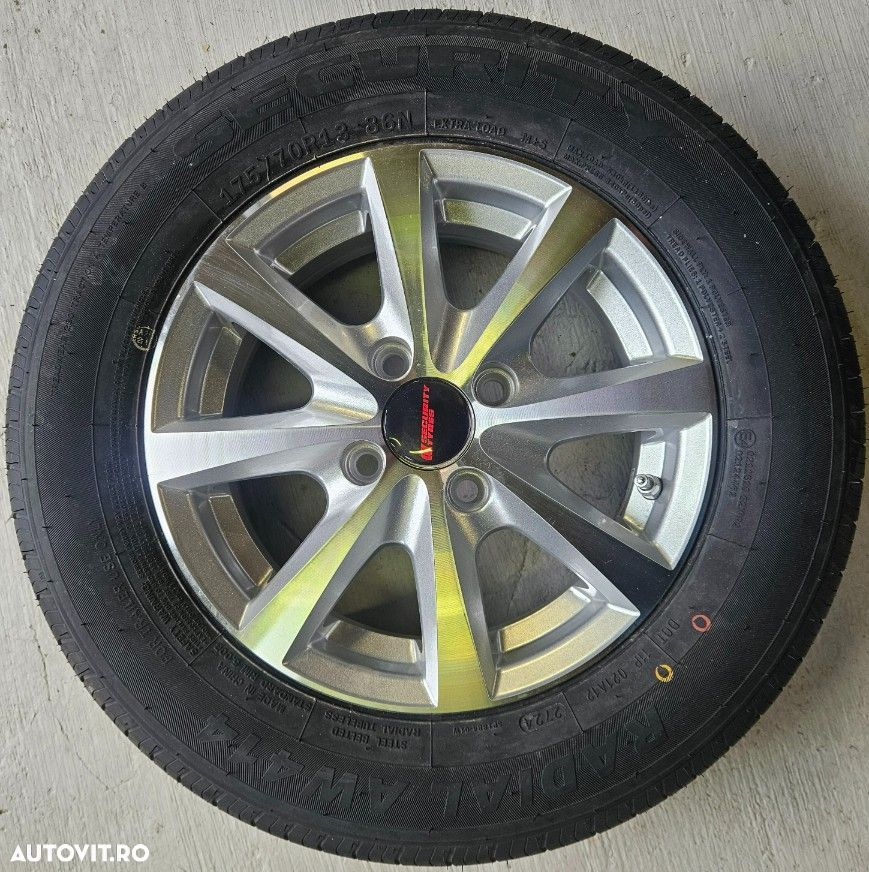 Roata 175/70 R13 86N Anvelopa Security Janta aliaj 5Jx13 4/57/100 ET30 - 1