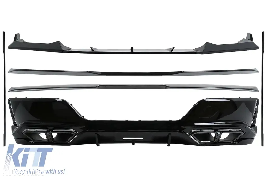 Pachet Exterior Aero BMW Seria 7 G70 M-Tech (2022-) Black Knight Design Negru Lucios - 4