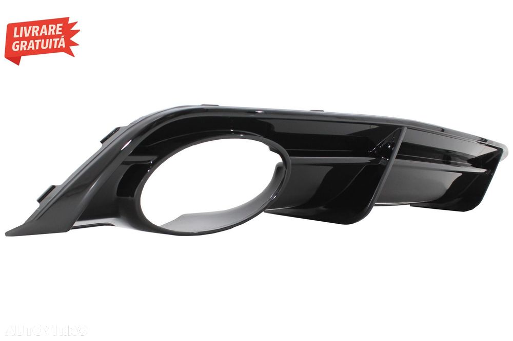 Difuzor Bara Spate Negru si Ornamente Evacuare Audi A7 4G Facelift (2015-2018) RS7- livrare gratuita - 6