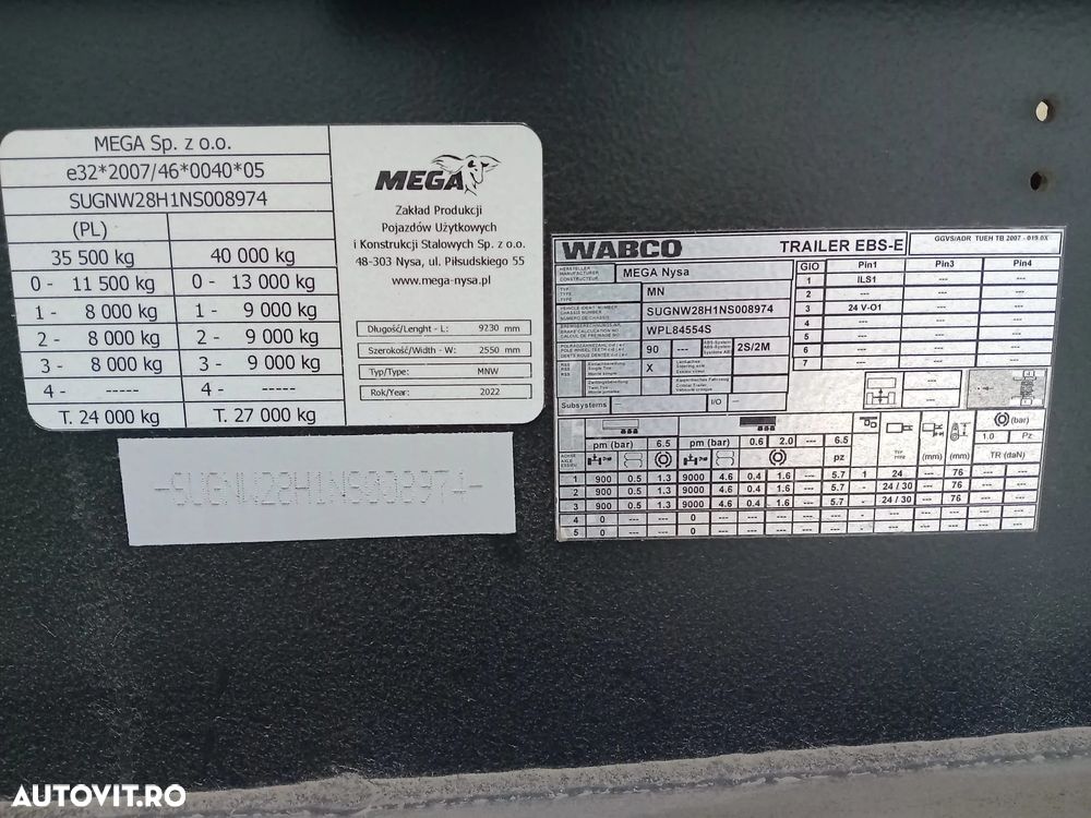 Mega 28m3 BASCULABILA,BALAST,HARDOX–NOUA/TOP! - 11