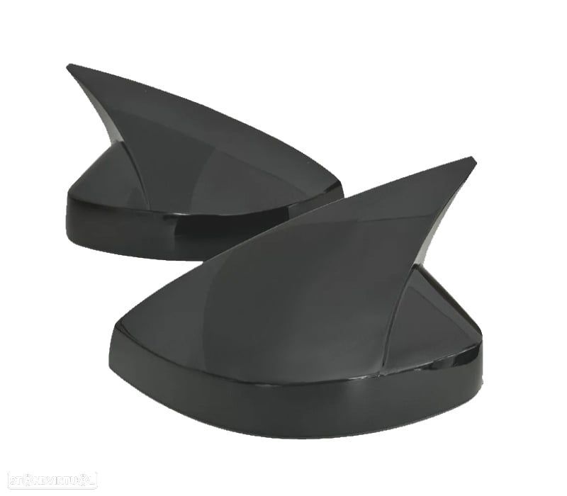CAPAS DE ESPELHOS RETROVISORES AUDI A3 17-20 LOOK RS3 PRETO BRILHANTE - 4