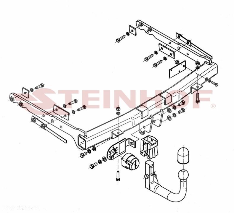 Wypinany hak holowniczy + Moduł 7 pin do Ford S-Max 2006 do 2015 - 2