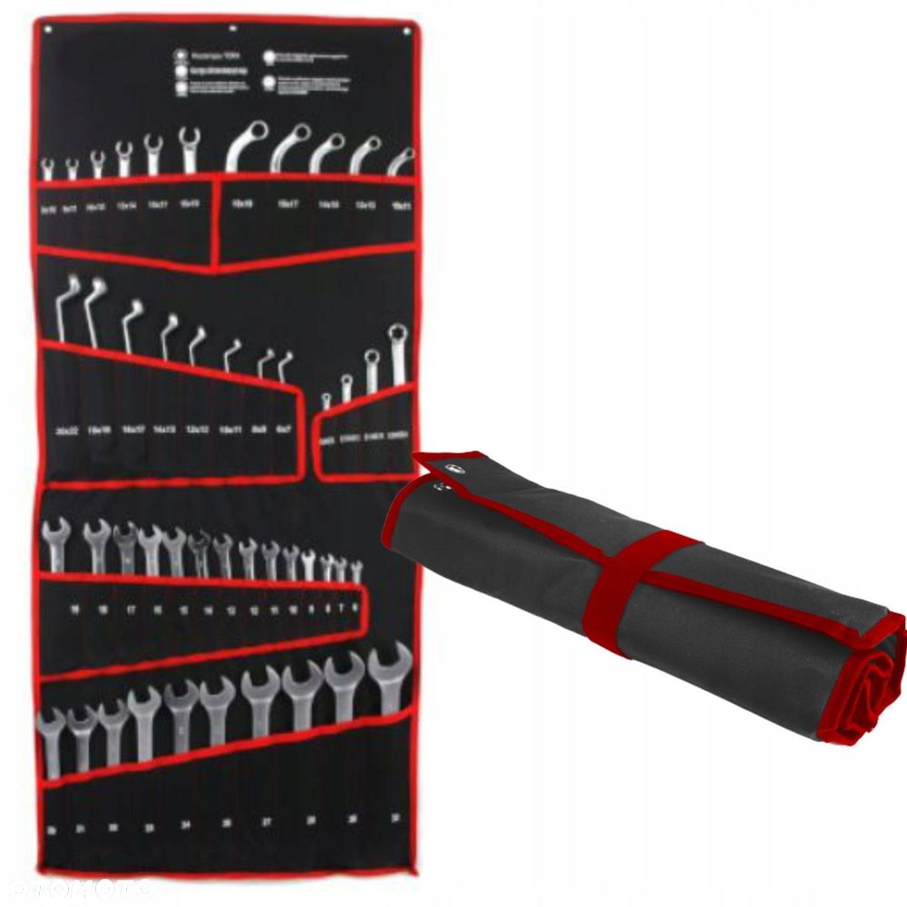 KLUCZE PŁASKO OCZKOWE 6-32 TORX TYP C GIĘTE ZESTAW 47 sztuk NASADOWE KRAFT - 1