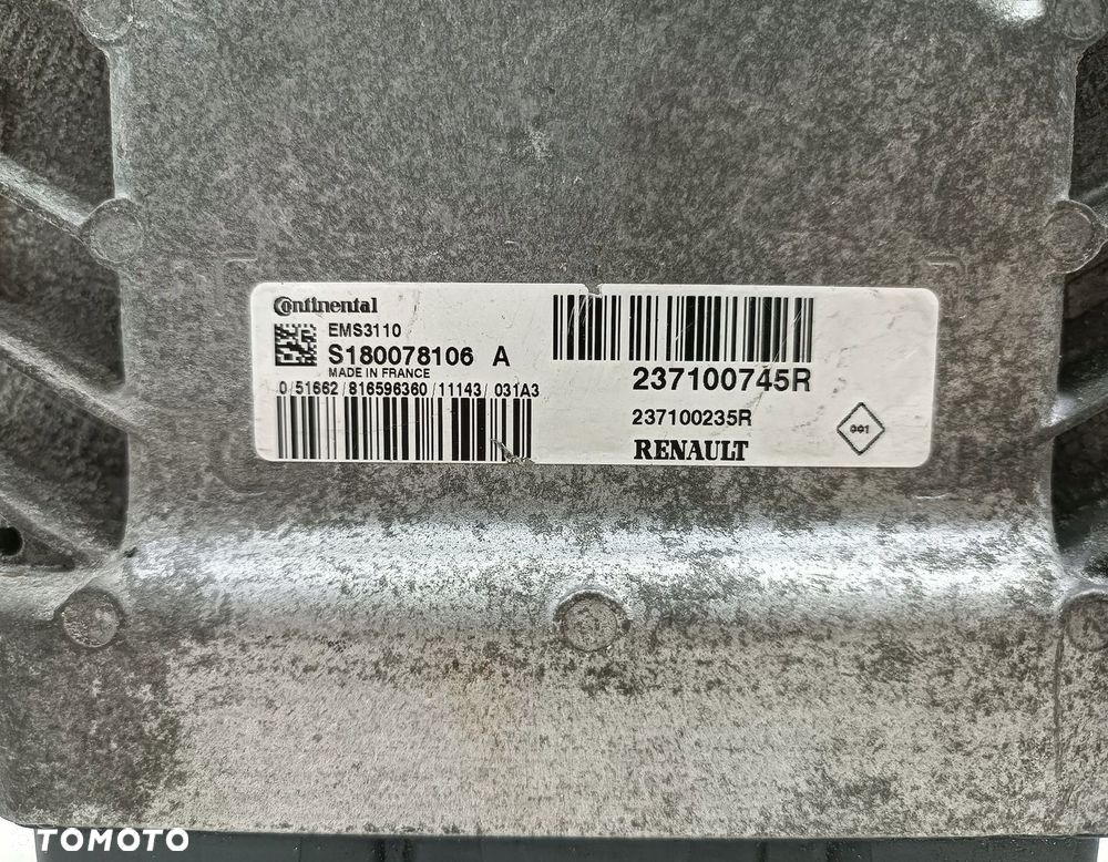 KOMPUTER SILNIKA STEROWNIK RENAULT MEGANE III 2.0 16V 237100745R - 2