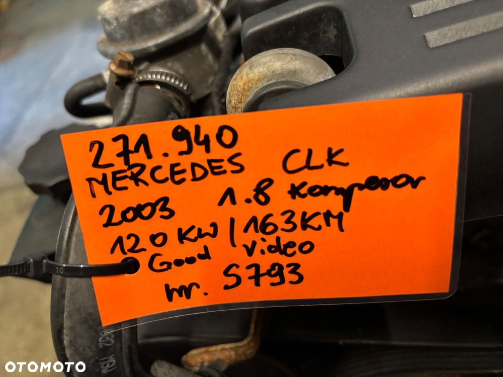 Silnik KOMPLETNY Mercedes CLK 1.8 kompressor 271940 271.940 06 rok - 13
