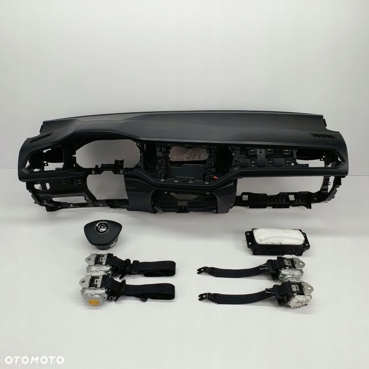 VW T-ROC TROC DESKA ROZDZIELCZA KONSOLA KOKPIT PULPIT PODUSZKI AIRBAG AIR BAG PASY KIT SET - 1