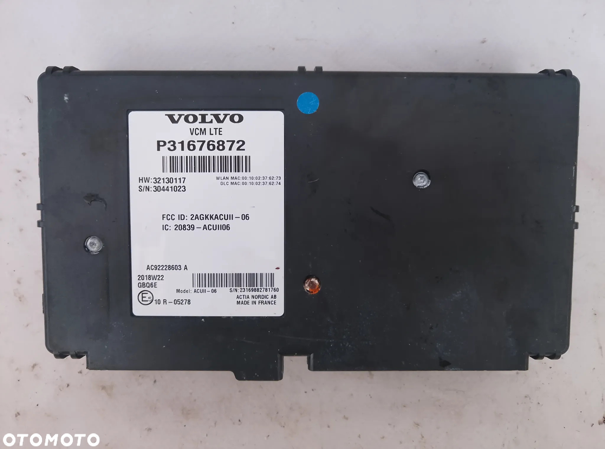 VOLVO s60 iii MODUŁ VCM LTE 31676872 - 2
