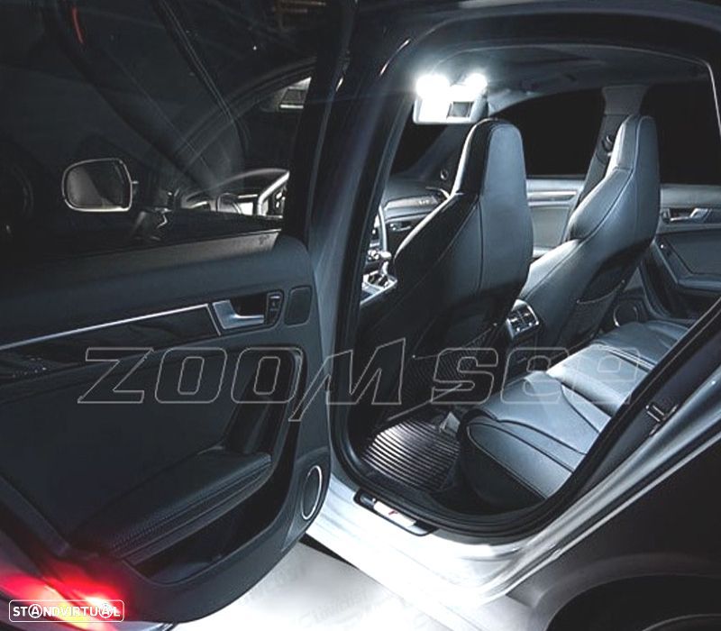 KIT COMPLETO 15 LAMPADAS LED INTERIOR PARA AUDI A4 S4 B8 SALOON SEDAN 09-15 - 5