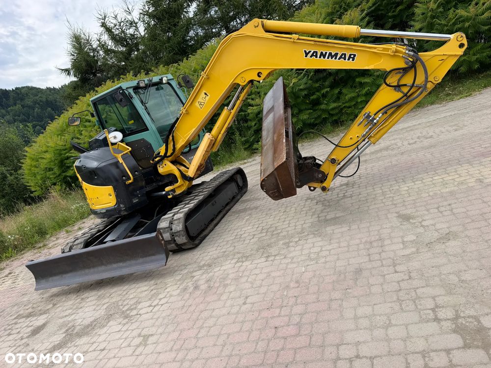 Yanmar VIO80-1A Koparka Gąsienicowa 8 ton jak Nowa z Salonu 2015 rok. KLIMATYZACJA. Łyżka skarpowa Hydrauliczna.  Szybko-złącze lenhoff hydrauliczne. Yanmar silnik 4 cylindry! Maszyna z Norwegii. Własna Pompa do tankowania ON. ani deka luzów i wycieków! OKAZJA Linia Hydr. Plus. Długie ramię PLUS. Oświetlenie LED. Wielka Okazja! Pełne sterowanie z dżojstików!! - 27