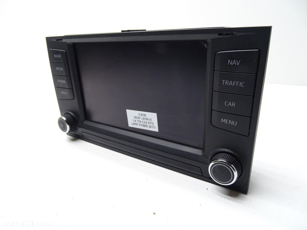 RADIO WYŚWIETLACZ PANEL EKRAN NAWIGACJA NAVI 5F0919604A SEAT LEON III - 2