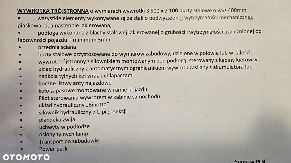 Zabudowa wywrotka nowa - 5