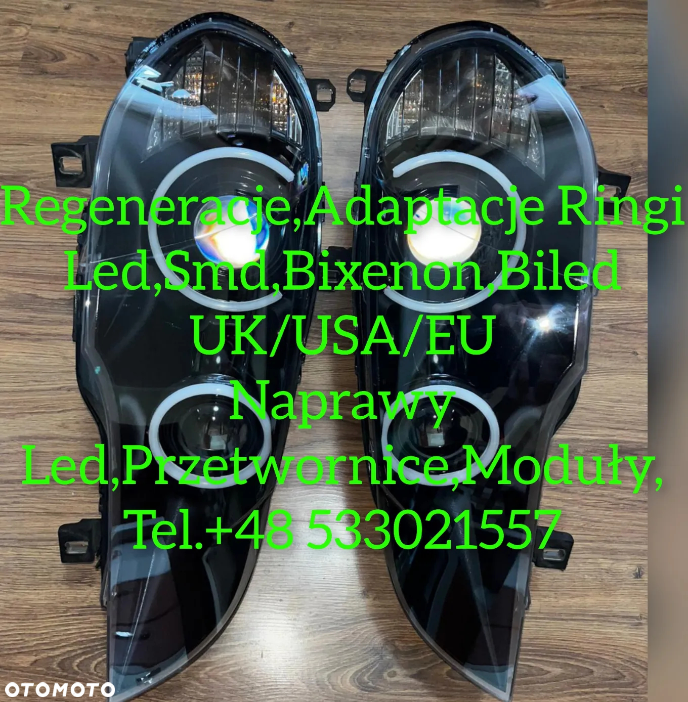 Lampa reflektor BMW E60 E61 F10 F11 M3 M4 E90 E92 F30 F07 F18 M5 Ringi drl led smd dual color + kierunki bmw - 16