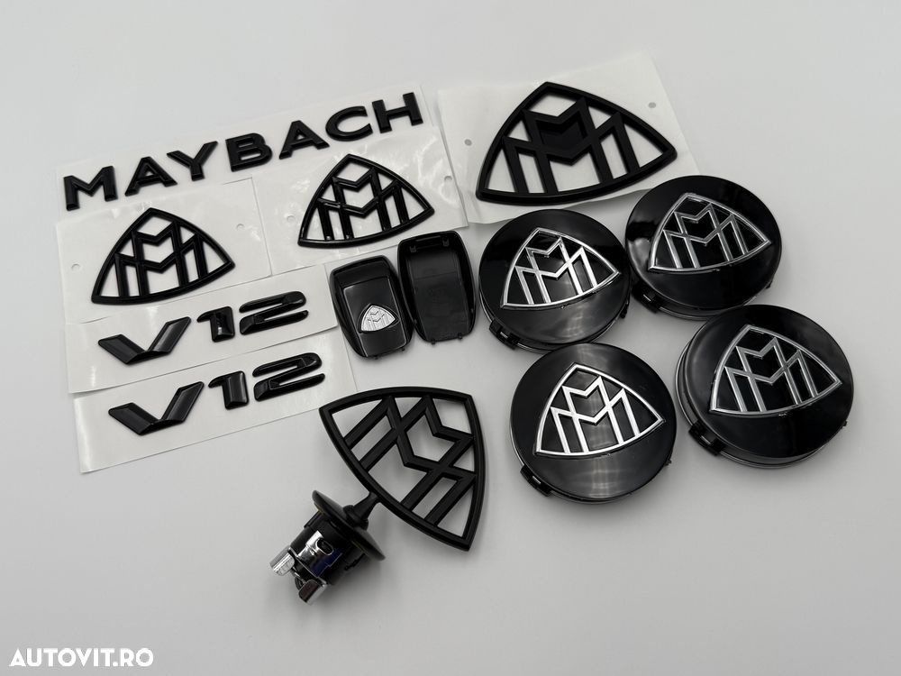 Set Embleme Compatibile Mercedes MAYBACH negru - 1