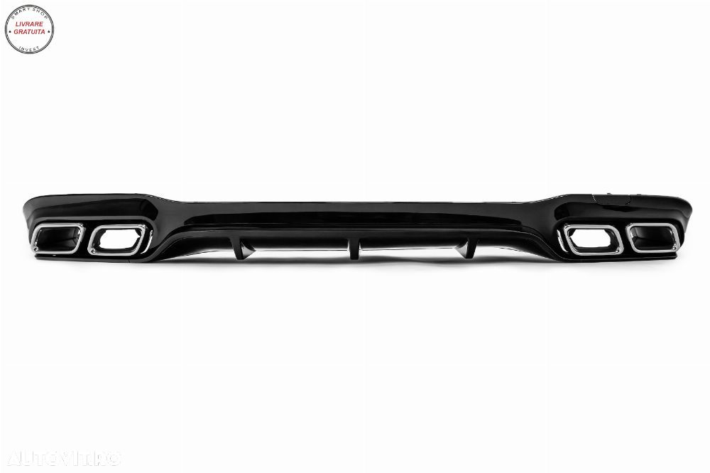 Difuzor Bara Spate Mercedes E-Class W213 S213 Sport Line (2016-2019) Negru Lucios- livrare gratuita - 1