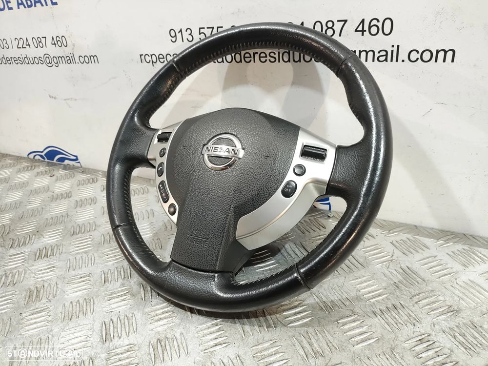 Volante completo em pele original Nissan Qashqai J10 com comandos multifunções - 2