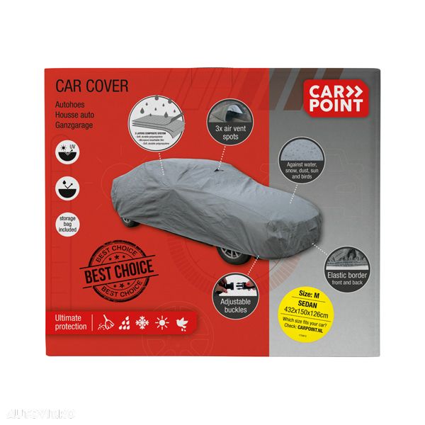 Prelata auto Carpoint Ultimate Protection M Sedan 432x150x126cm - 1