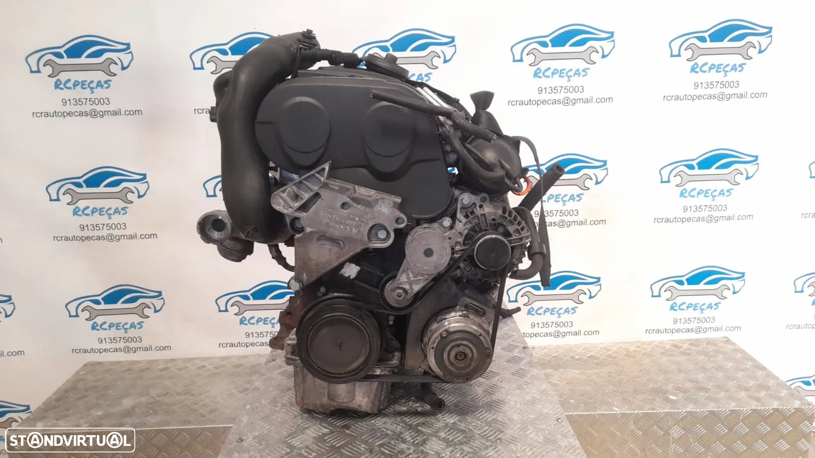 MOTOR COMPLETO 2.0 TDI 16V 140CV BKD SKODA OCTAVIA VW VOLKSWAGEN GOLF TOURAN JETTA SEAT LEON TOLEDO ALTEA AUDI A3 8P MOTOR ARRANQUE ALTERNADOR BIMASSA COMPRESSOR EMBRAIAGEM BOMBA DIRECAO INJETORES - 2