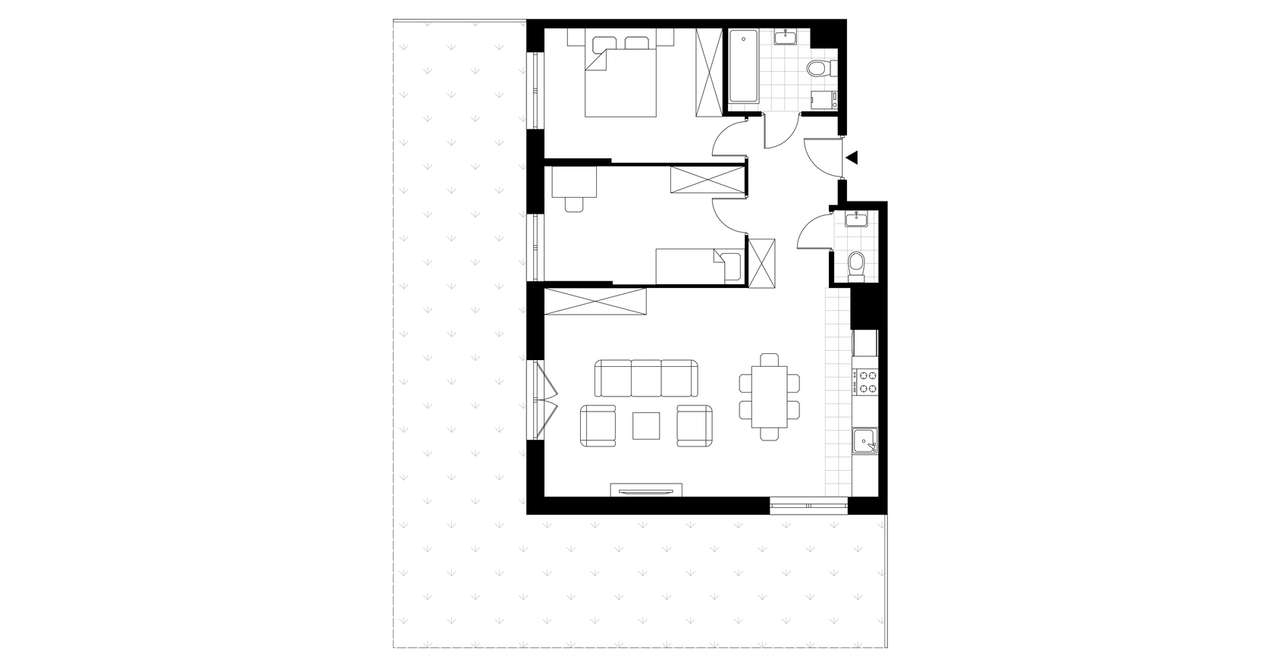 3-pokojowe mieszkanie 70m2 + ogródek Bez Prowizji - Pełny obrazek: 4/13