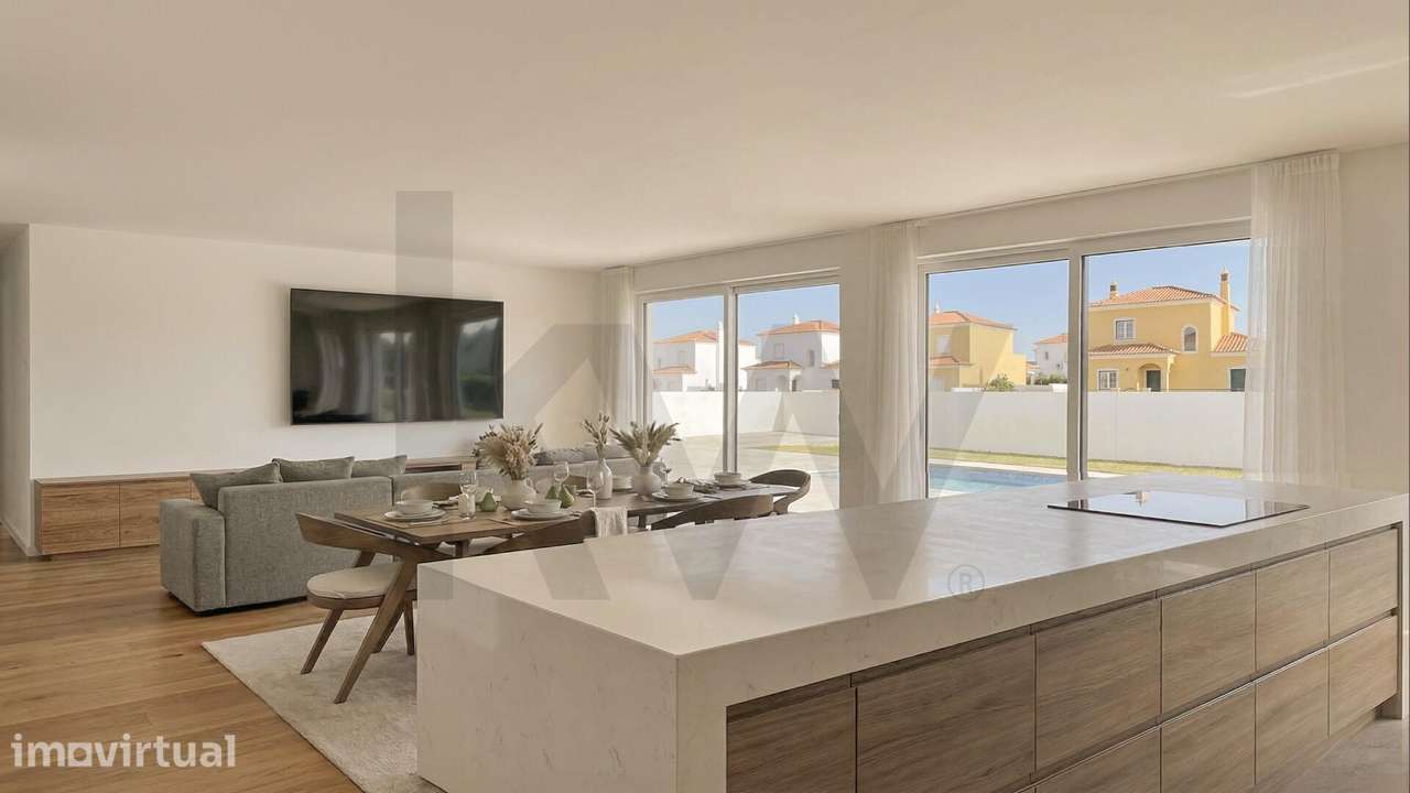 Moradia T4 de Arquitetura Contemporânea com Piscina e Rooftop Panorâmi - Grande imagem: 5/17