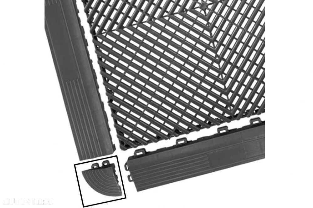 Colt Pardoseala Modulara Ventilata pentru Garaj Depozit Gri Inchis - 1