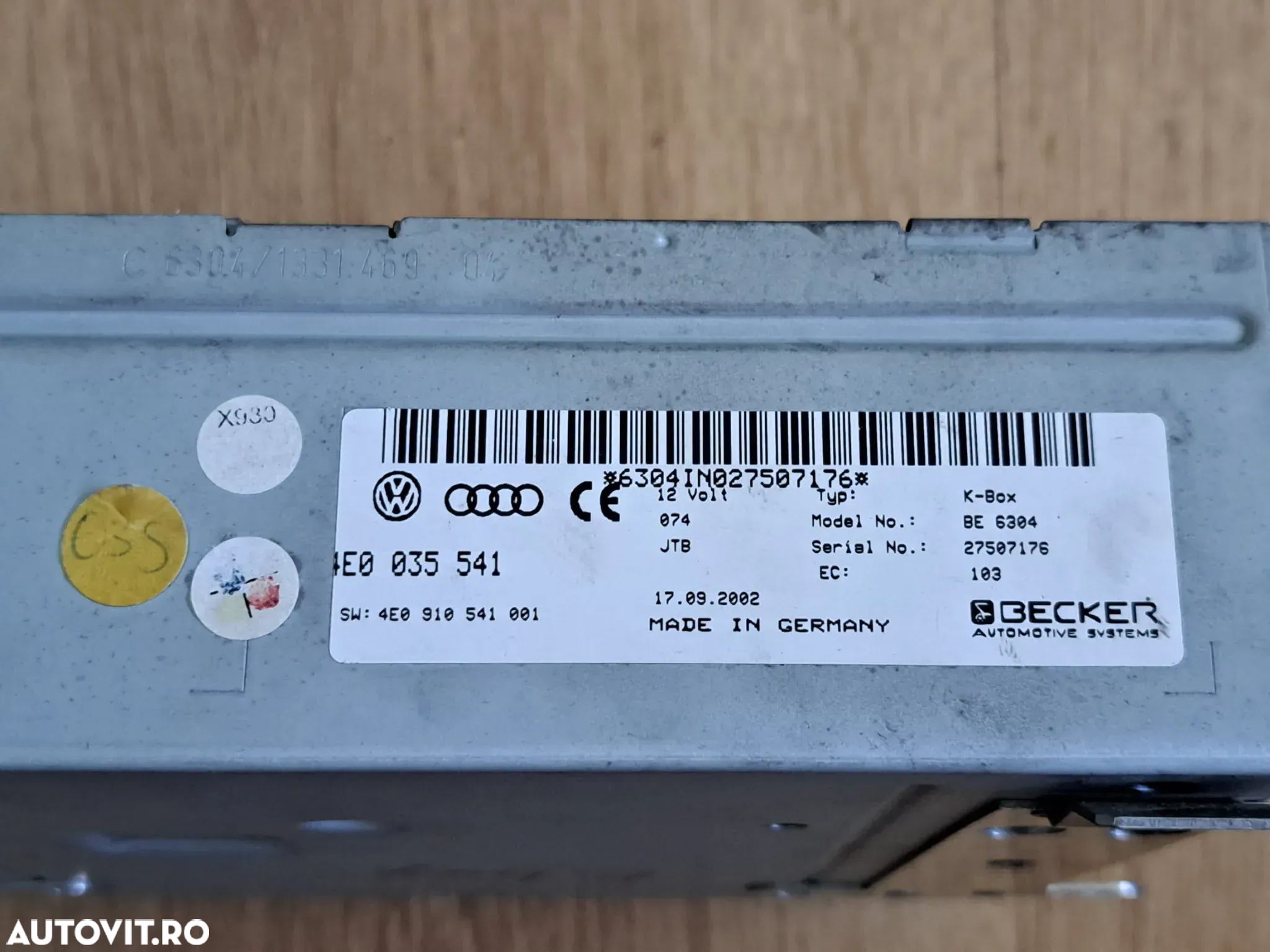 Modul amplificator audio radio Becker original Audi A8 D3 4E 2002-2009 - 4