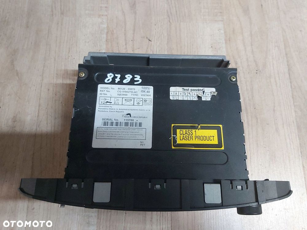 TOYOTA Avensis T25 Radio CD W53900 oryginał 86120-05070 - 4