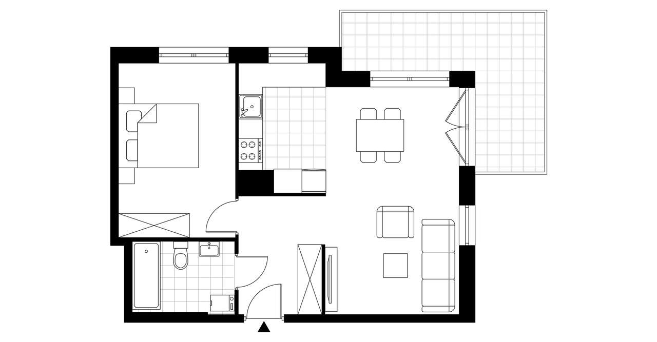 2-pokojowe mieszkanie 50m2 + balkon - Pełny obrazek: 2/17